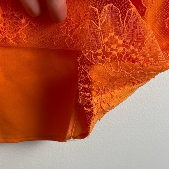 Michael Costello X Revolve Mini Dress Lace Orange - Picture 9 of 11